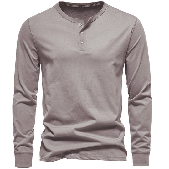 Herren Langarm-Henley-Shirt mit Knopfleiste und hohem Tragekomfort EB