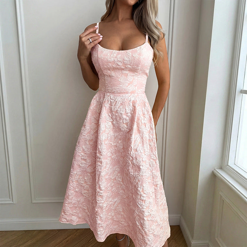 Damen Tailliertes Cocktailkleid mit schimmerndem Stoff und elegantem Bustier EB