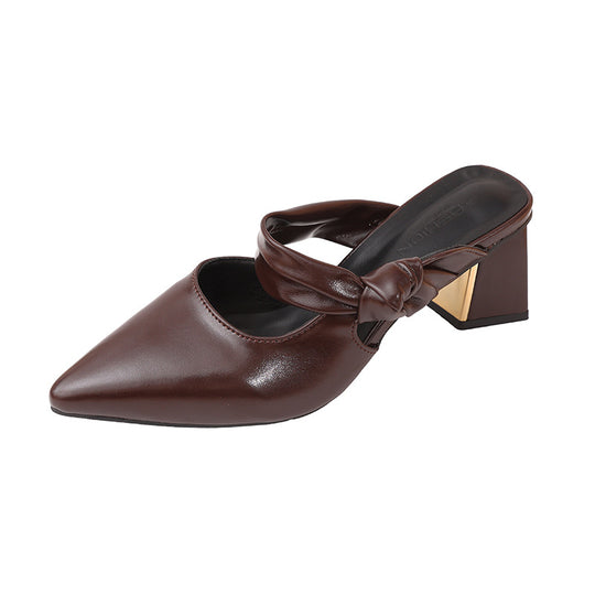 Damen Elegante Slingback Pumps mit modischem Schleifen-Detail EB