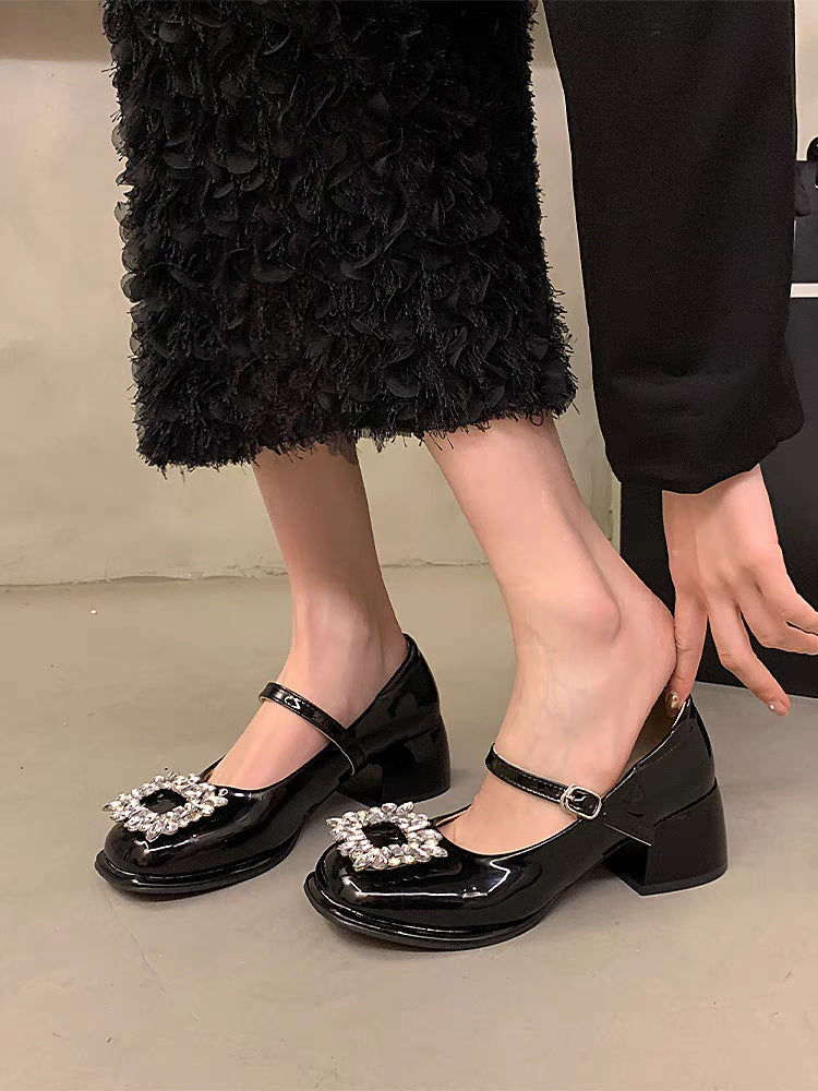 Damen Elegante Slingback-Pumps mit funkelndem Schmuckdetail EB