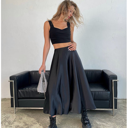 Damen elegantermaxirock mit fließendem Schnitt EB