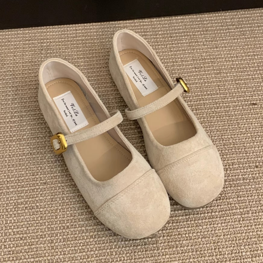 Damen Elegante Mary Jane Ballerinas mit dekorativem Riemchen und hochwertiger Verarbeitung EB