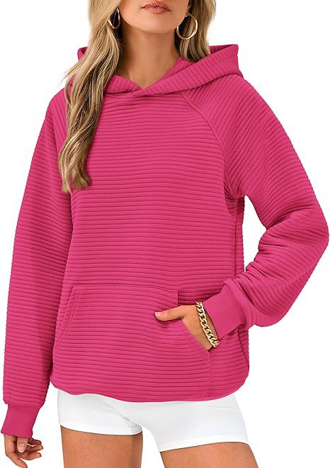 Damen Hoodie mit strukturierter Oberfläche und praktischer Kängurutasche EB