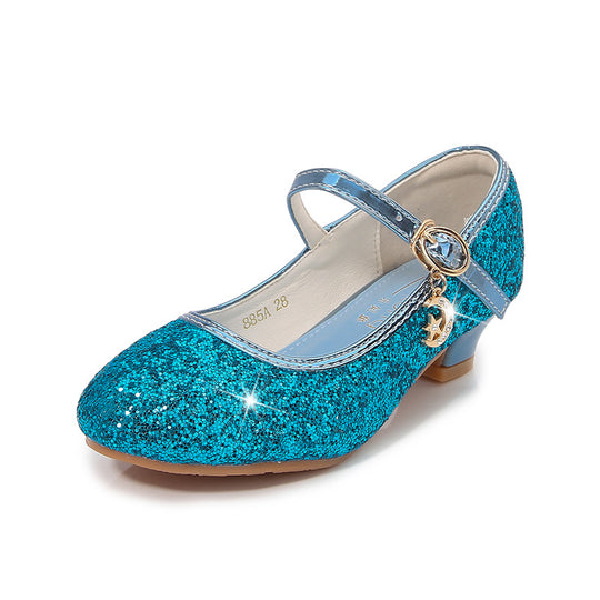 Mädchen Ballerina-Schuhe mit verstellbarem Riemen und Glitzer-Detail EB