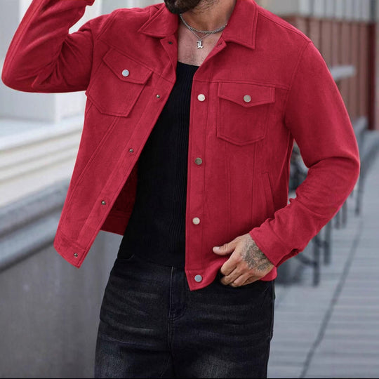 Herren lässige Wildlederjacke EB