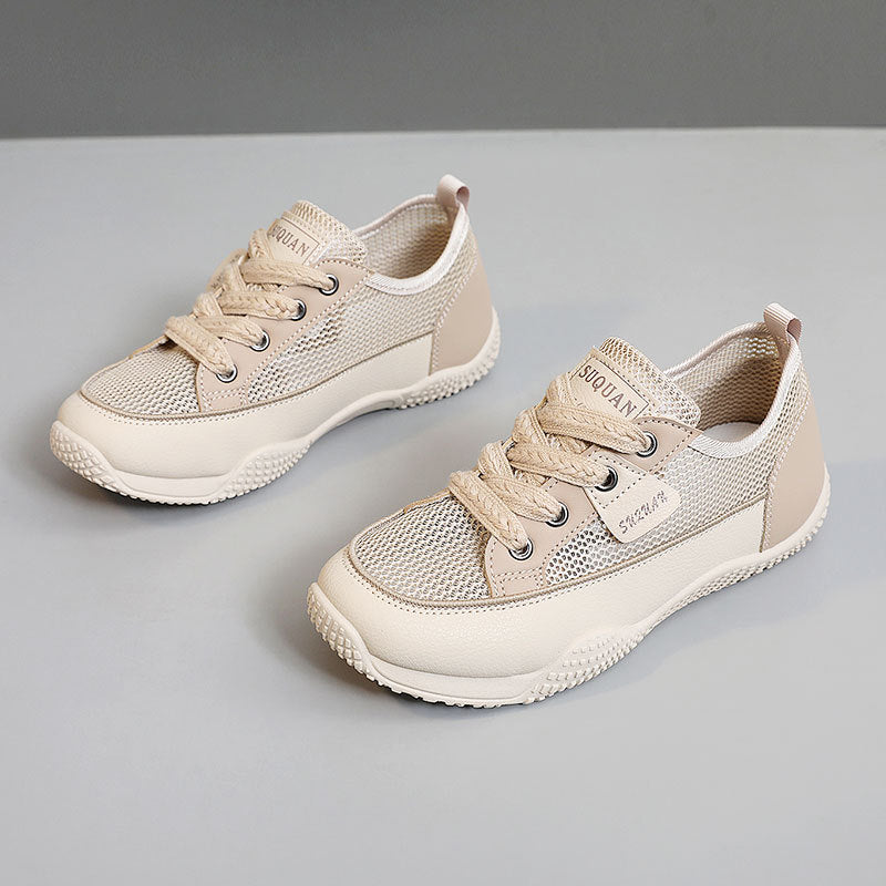 Damen Sportliche Freizeitsneaker mit atmungsaktiver Netzoberfläche und rutschfester Sohle EB