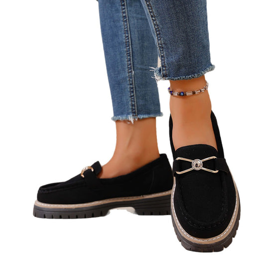 Damen modische Mokassins mit luxuriösem Design und robustem Profil EB