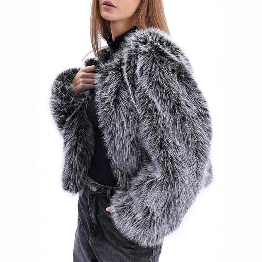 Damen Fleece-Kurzmantel EB