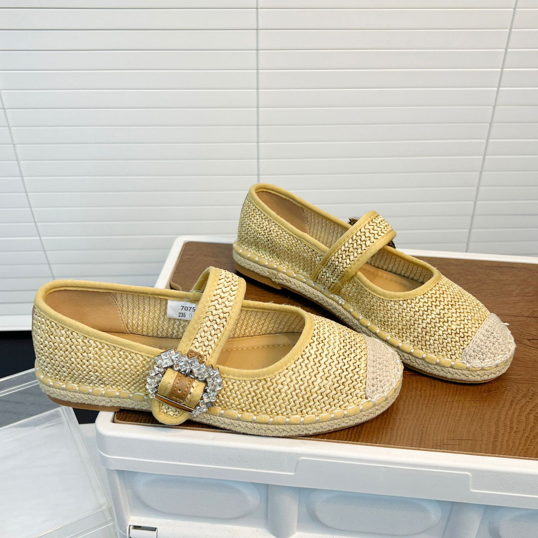 Damen Geblümte Slipper mit funkelnder Schnallenverzierung EB
