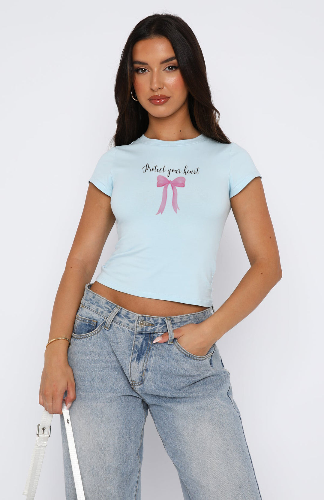 Damen bequemes Crop-Top mit modischem Druck EB