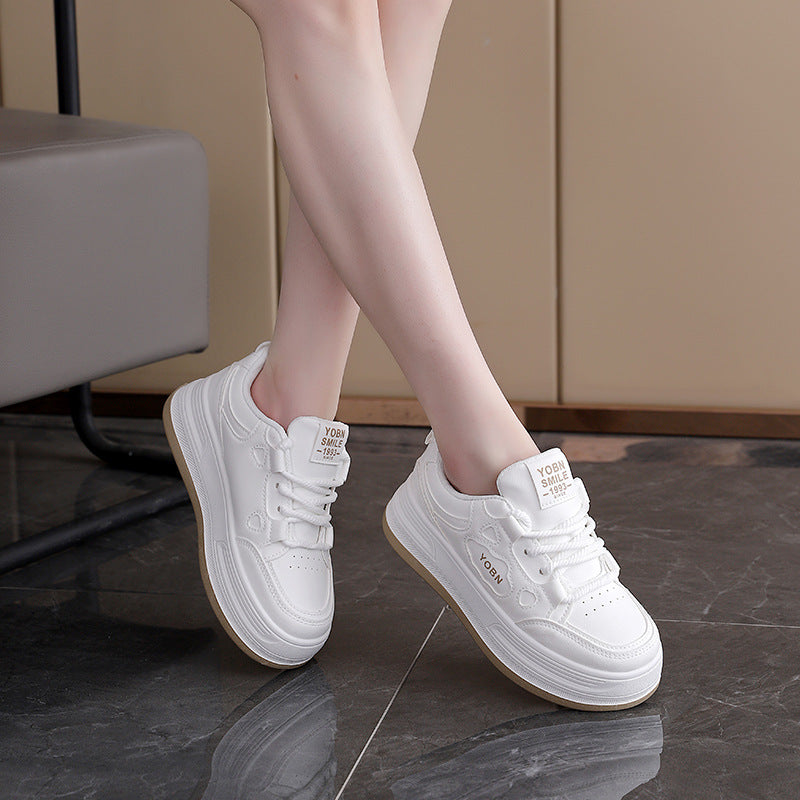 Damen Komfortable Sneaker mit dicker Laufsohle und modischem Design EB