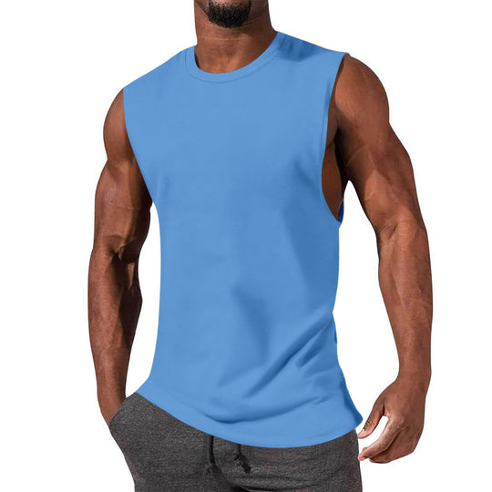Herren ärmelloses Sport-Tanktop aus atmungsaktiver Baumwolle mit modernem Schnitt EB