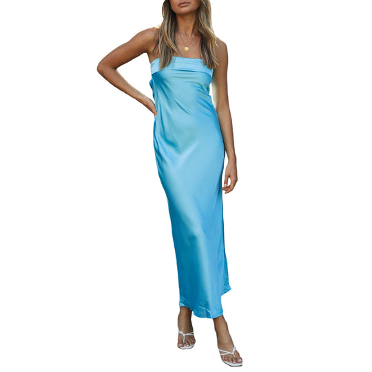 Damen Langschaftkleid aus edlem Satin EB