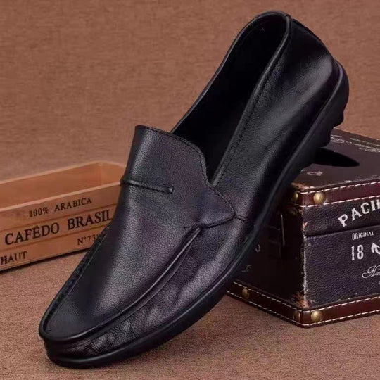 Herren elegante Lederloafers mit rutschfester Sohle EB