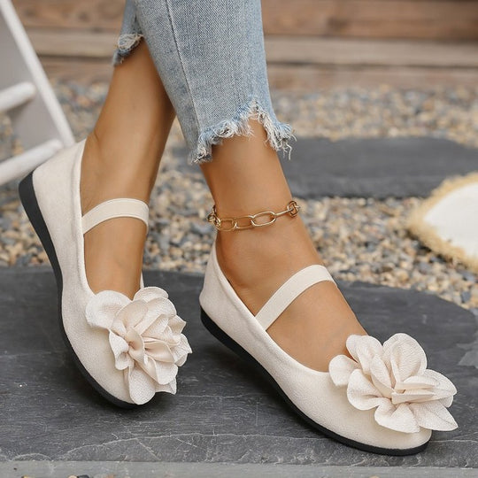 Damen Ballerinas mit floralem Dekor EB