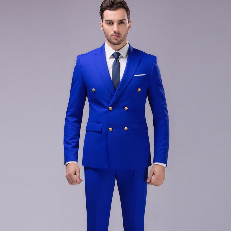 Herren nan doppelreihiges Abend-Sakko mit Zierknöpfen, schmaler Silhouette und eleganter Verarbeitung EB