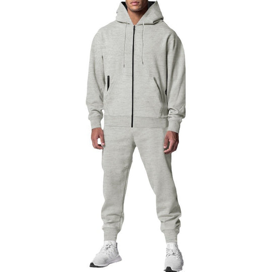 Herren nan zweiteiliges Trainingsset mit Reißverschluss-Kapuzenjacke und tapered Jogginghose EB