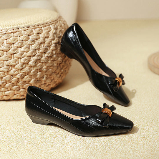 Damen Ballerinas mit eleganter Schleifenapplikation EB