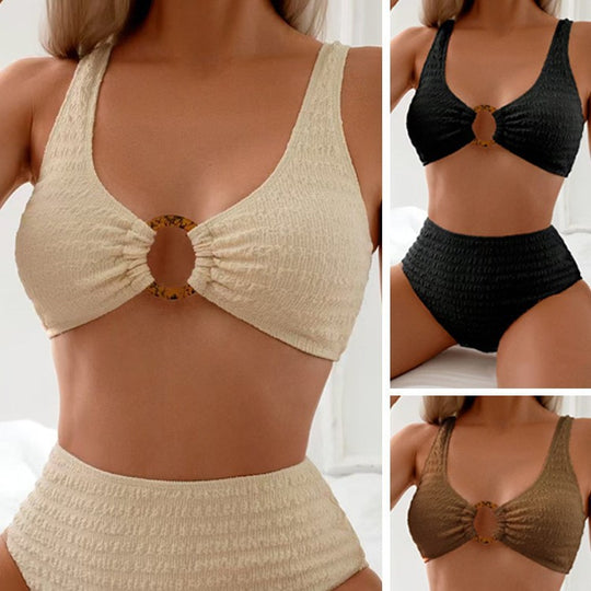 Damen Hochgeschlossene Bademode mit Schnitt und Detail EB