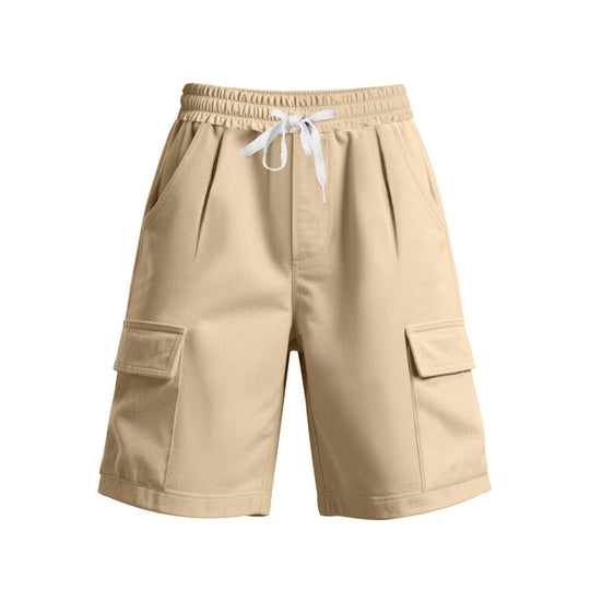 Damen komfortable Cargo-Shorts mit elastischem Bund und praktischen Seitentaschen EB