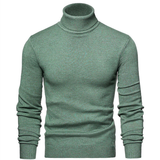Herren eleganter Rollkragenpullover aus feiner Merinowolle EB