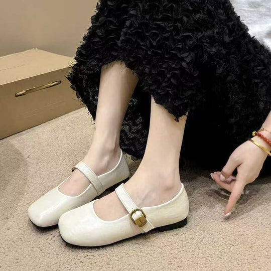 Damen Mary Jane Schuhe mit verstellbarem Riemen und eleganter Schnalle EB