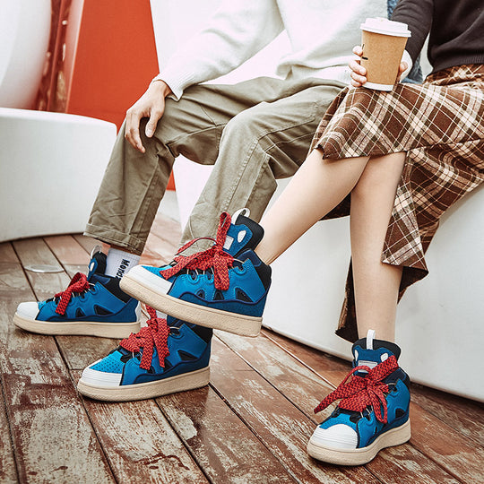 Damen Sportliche High-Top Sneakers mit elastischem Schnürsystem EB
