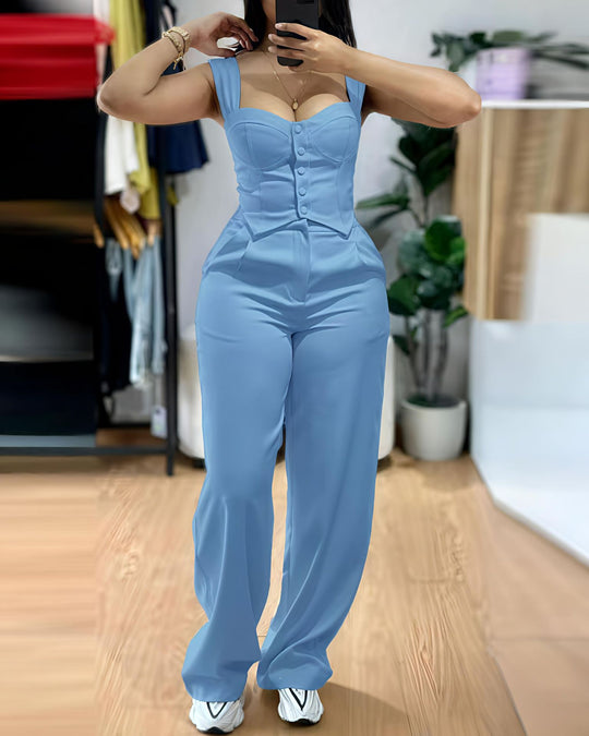 Damen Elegantes und figurbetontes Jumpsuit EB