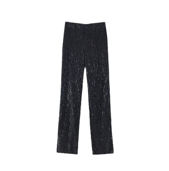Damen modische Statement-Hosen mit Fransen EB