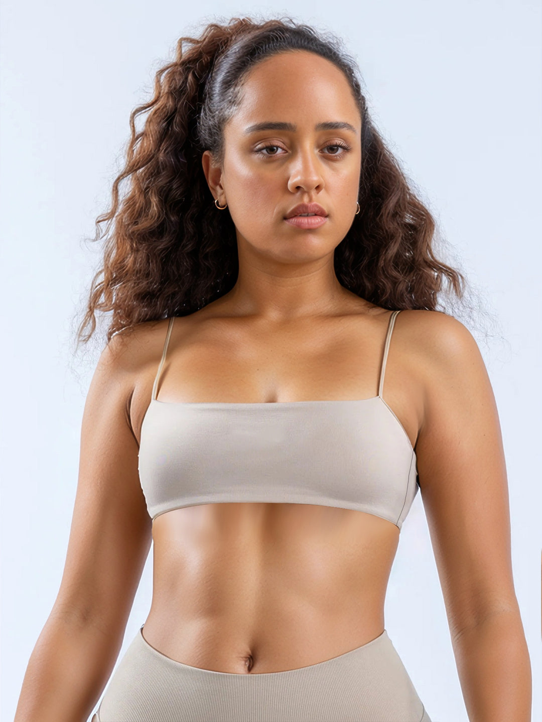 Damen Sportlicher Bikini-Oberteil mit schmalen Trägern EB