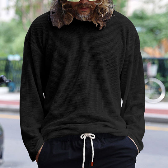 Herren lässiges Langarmshirt aus atmungsaktivem Waffelstoff EB