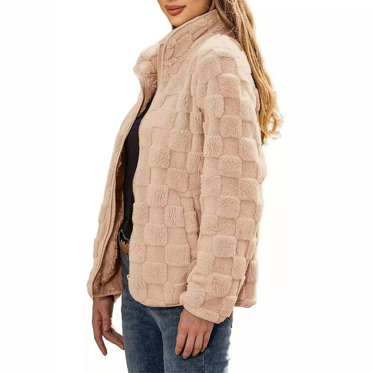 Damen kuschelige Fleecejacke EB