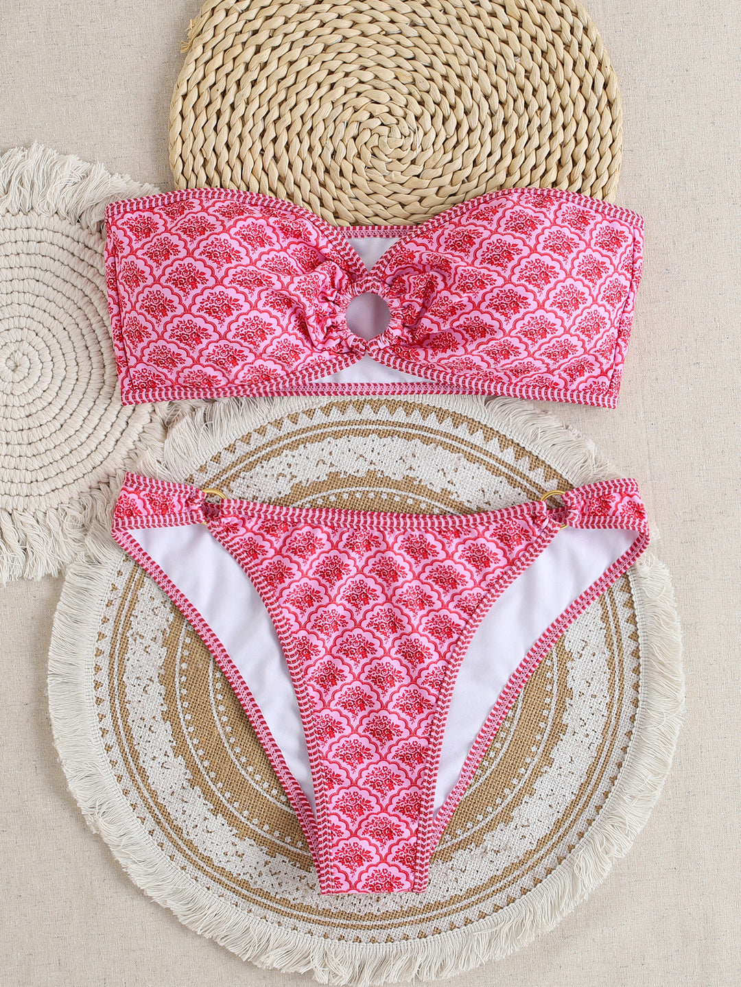 Damen Bandeau Badeanzug Set EB