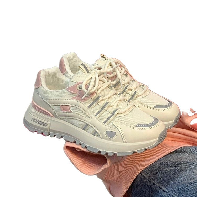 Damen Retro‑Laufstil Plateau‑Sneaker mit robuster Traktionssohle und atmungsaktivem Mesh EB