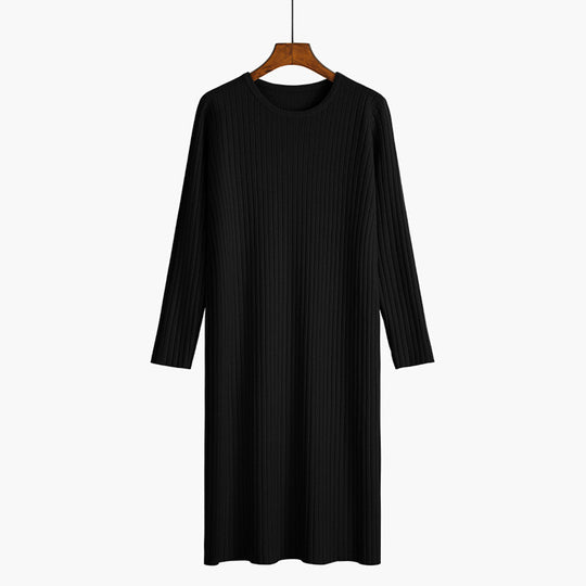 Damen Strickkleid mit feiner Rippenstruktur EB