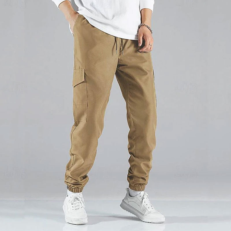 Herren Cargo-Hose mit elastischem Bund und multifunktionalen Taschen EB