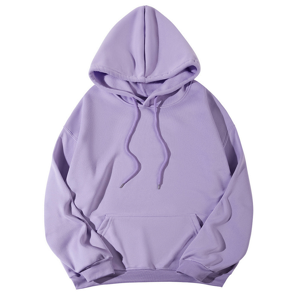 Unisex Oversize-Fleece-Hoodie mit tiefer Schulter, Kängurutasche und breitem Rippbund EB