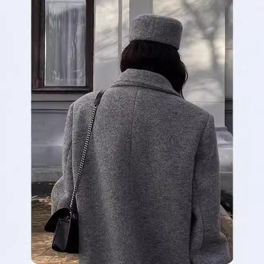 Damen Oversized Wollmantel EB
