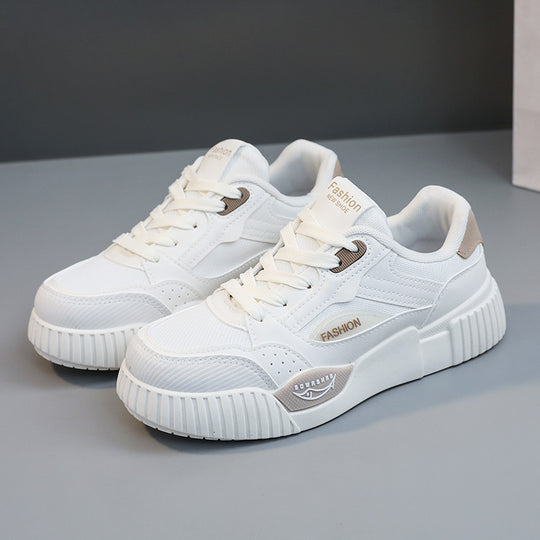 Damen modische Sneakers mit erhöhtem Sohlenprofil und sportivem Design EB
