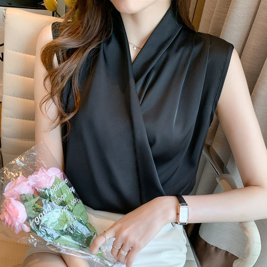 Damen Elegante Wickelbluse EB