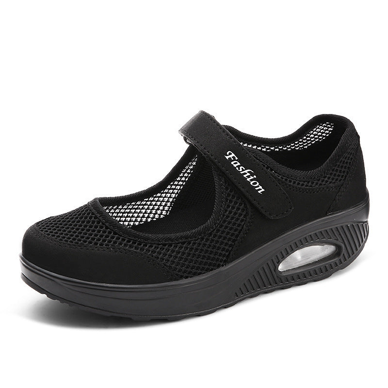 Damen Atmungsaktive Slip-On Sneakers mit verstellbarem Klettverschluss und innovativem Design EB