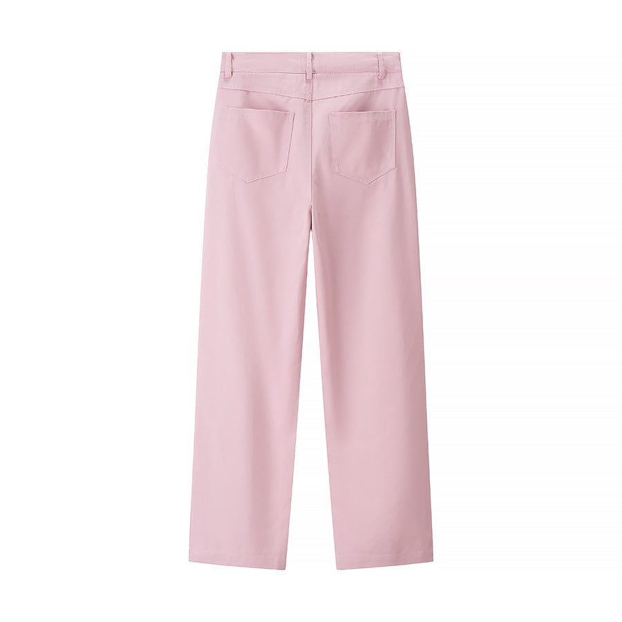 Damen elegante Hochbundhose mit Rautenmuster EB