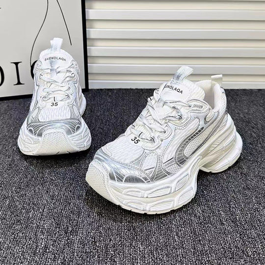 Damen Sportliche Sneakers mit reflektierendem Obermaterial und bequemer Dämpfung EB