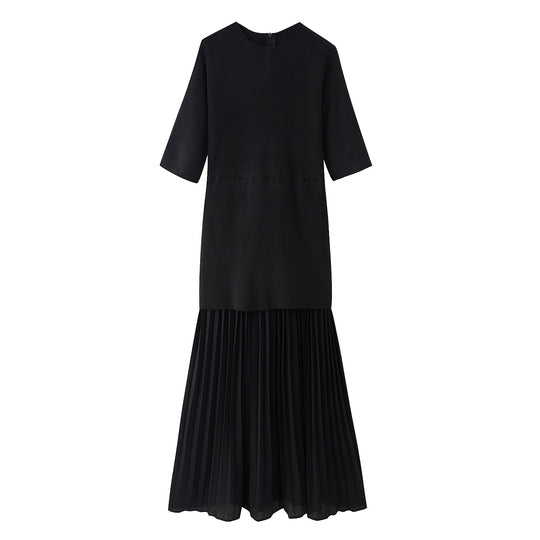 Damen Maxikleid mit hochwertigem Plisseedesign und modernem Schnitt EB