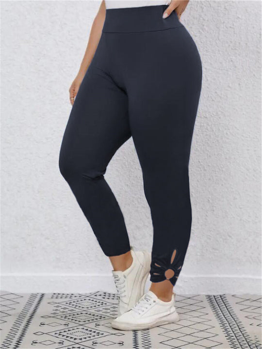 Damen Hochbundige Leggings mit stilvollen Schnittdetails EB