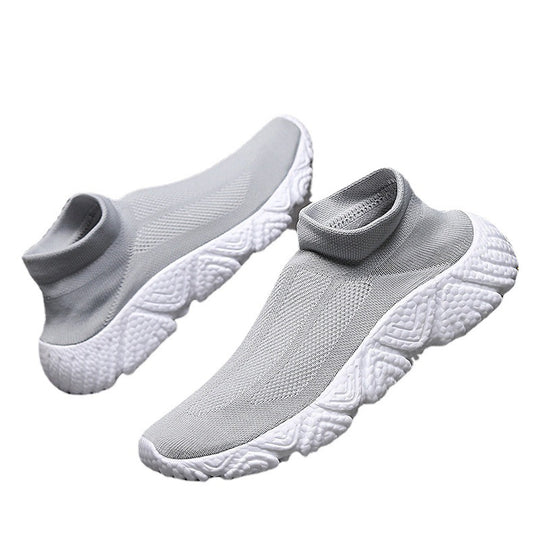 Damen Sportliche Knit Slip-On Sneakers mit rutschfester Sohle EB