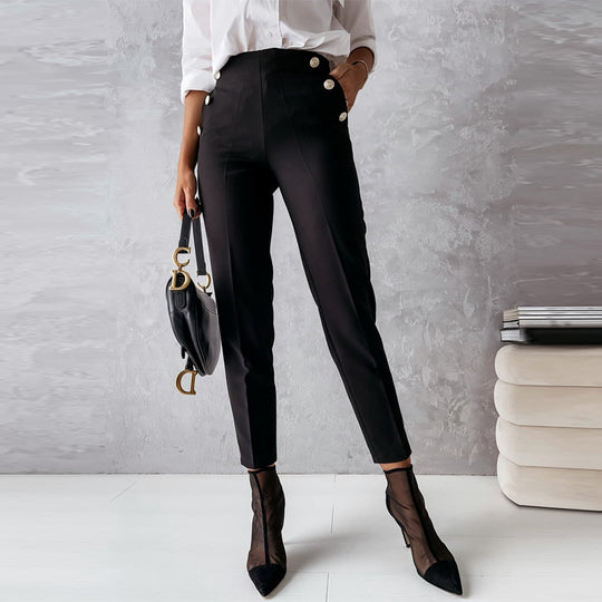 Damen Hochtaillierte Hosen EB
