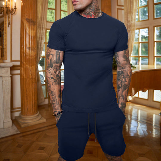 Herren sportliches Freizeit-Set aus weichem Baumwollmix mit elastischem Bund EB