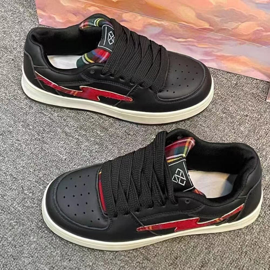 Damen Sportliche Sneakers mit modernem Karomuster und rutschfester Sohle EB
