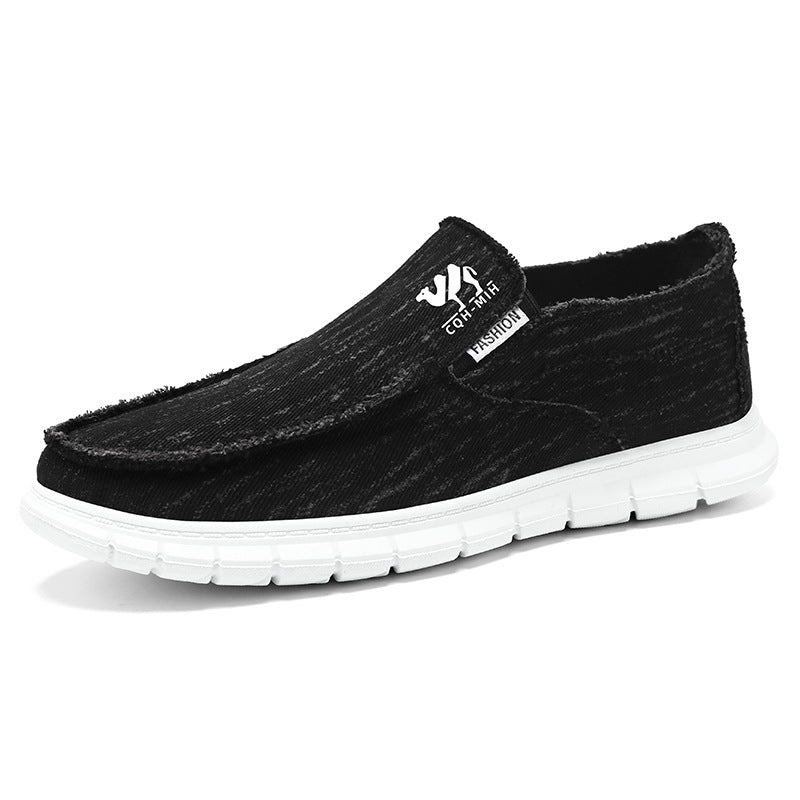 Damen Bequeme Slip-On Sneakers aus robustem Denim Material EB